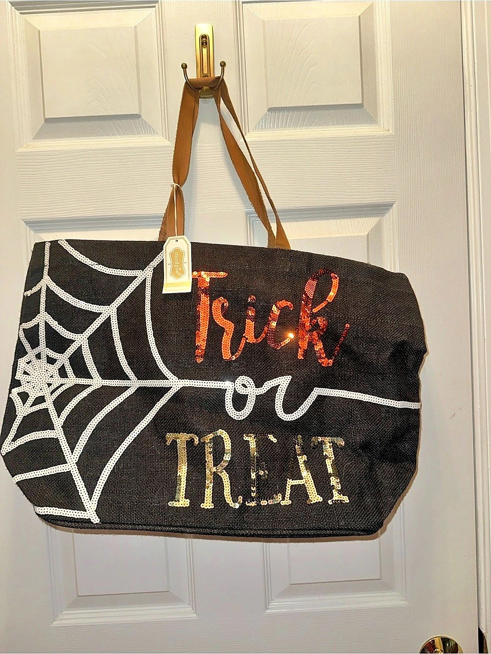 Mud Pie Spider Web Halloween Tote